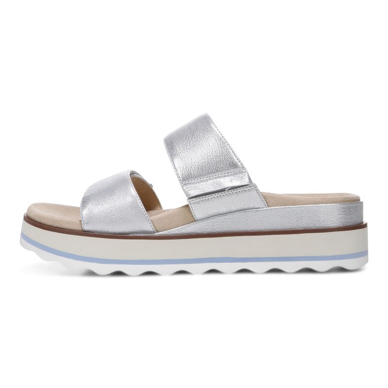 Vionic Brandie Flatform Sandal Silver | xnoqIkLJ