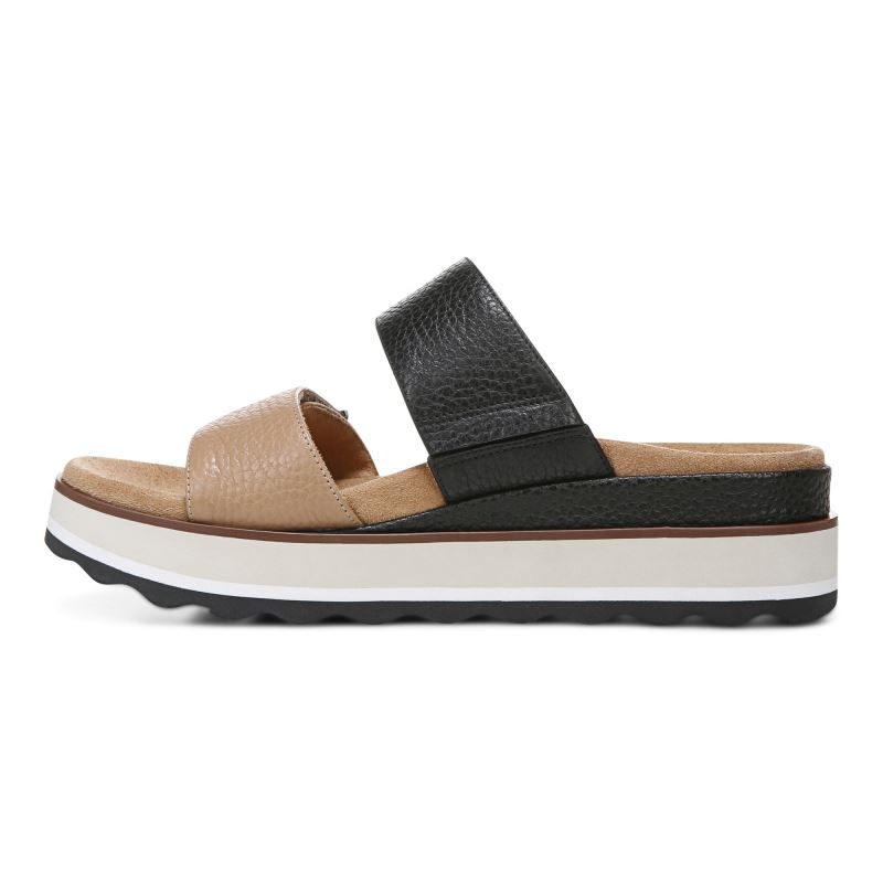 Vionic Brandie Flatform Sandal Svarta | ueoqaYqT