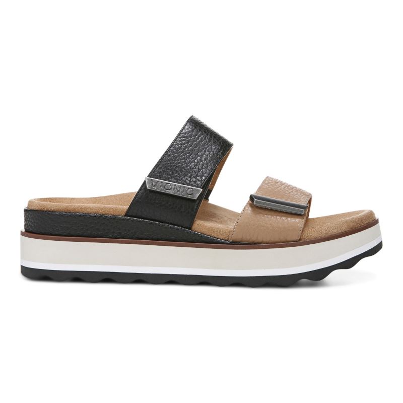 Vionic Brandie Flatform Sandal Svarta | ueoqaYqT