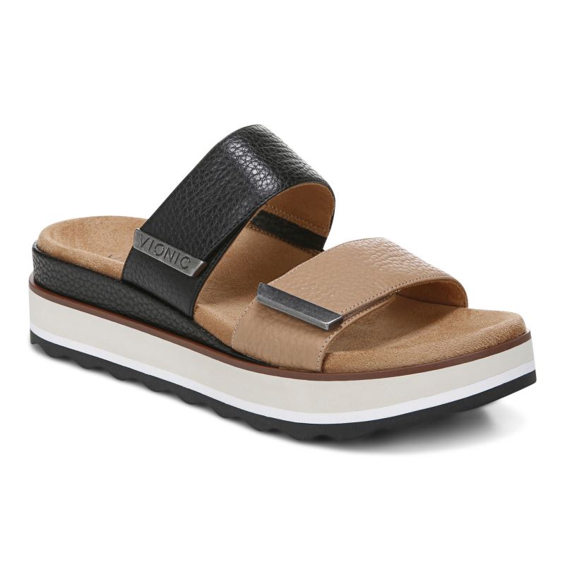 Vionic Brandie Flatform Sandal Svarta | ueoqaYqT