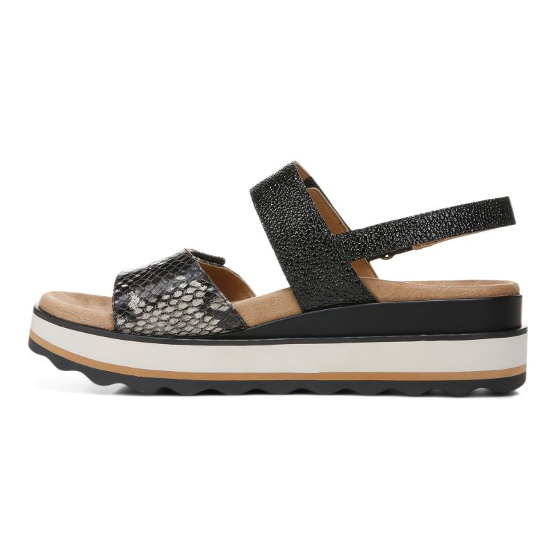 Vionic Brielle Flatform Sandal Svarta | oUq3bgEP