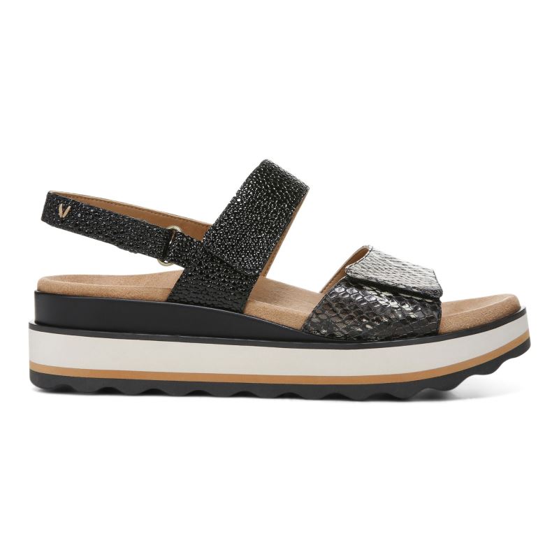 Vionic Brielle Flatform Sandal Svarta | oUq3bgEP