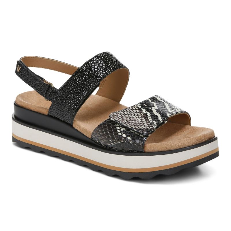 Vionic Brielle Flatform Sandal Svarta | oUq3bgEP