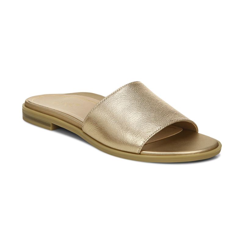 Vionic Demi Badtofflor Sandal Guld Metal | hSWDd3Sv