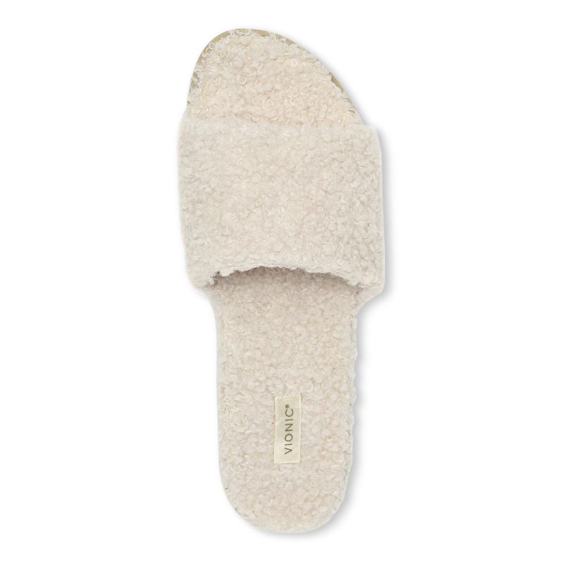 Vionic Demi Shearling Badtofflor Beige | R96EiOYu