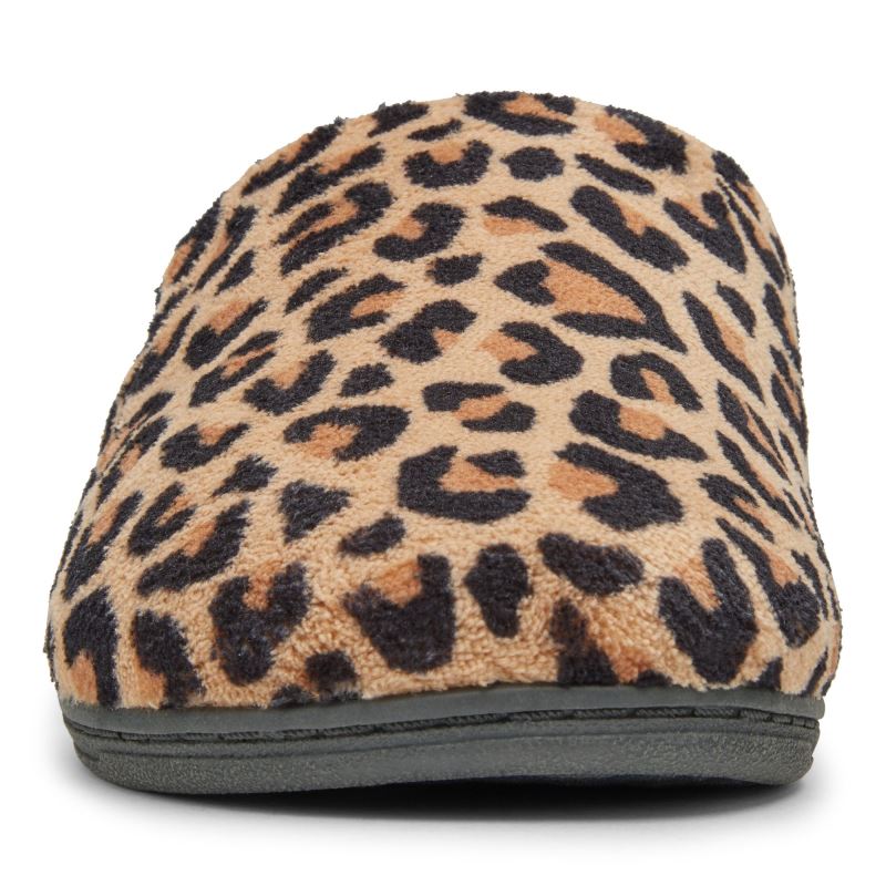 Vionic Gemma Mule Slippers Beige Leopard | hKRKYIhj