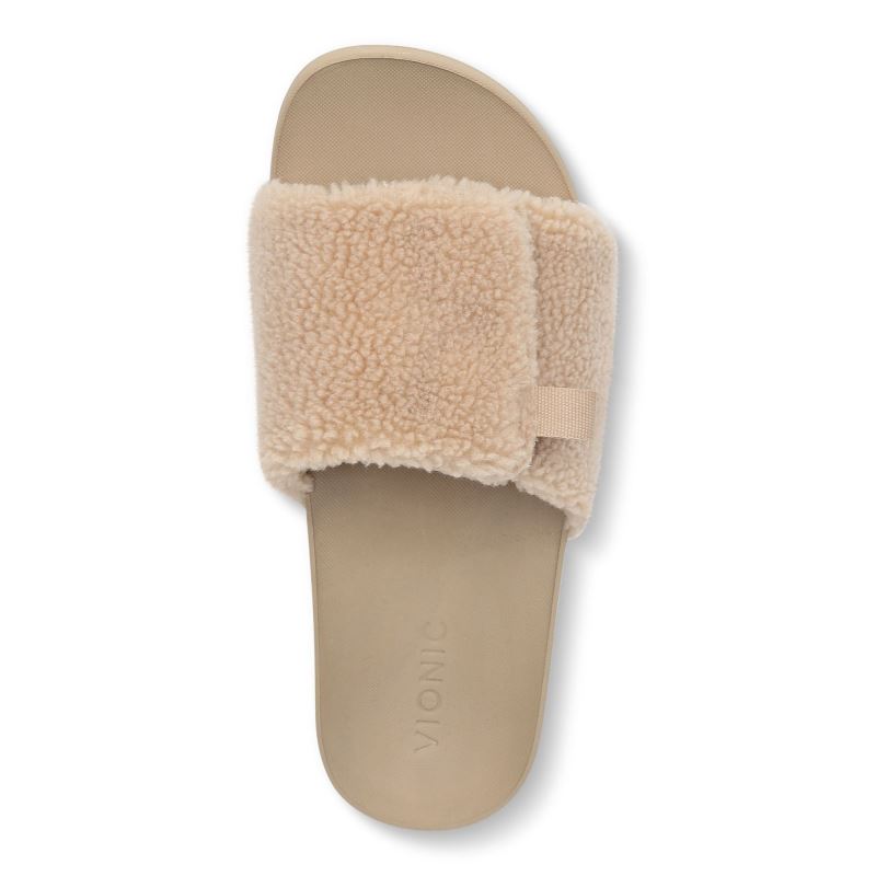 Vionic Keira Badtofflor Sandal Beige | PFzxhJws