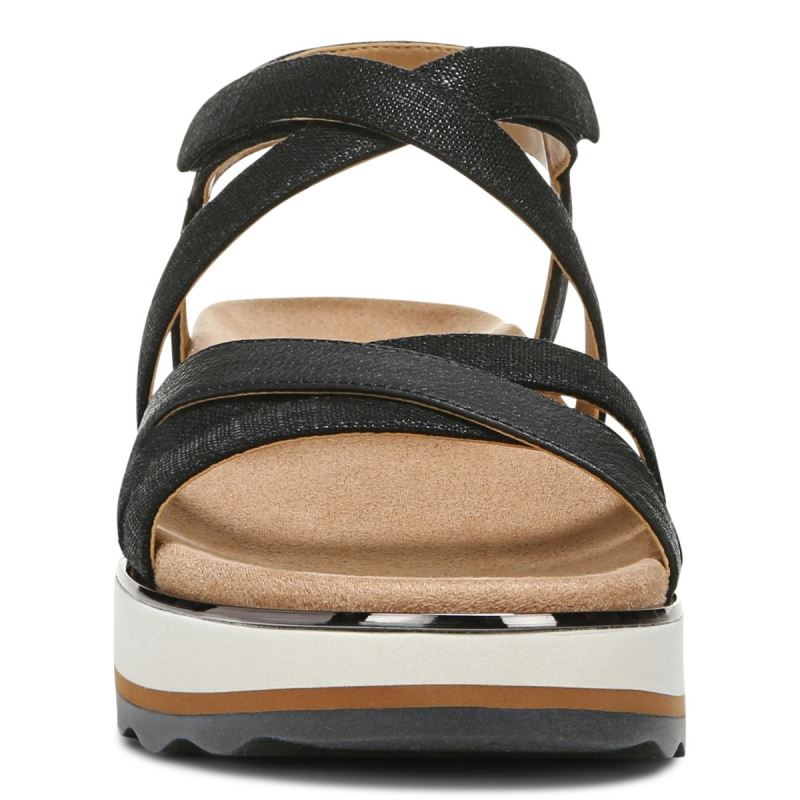 Vionic Kellyn Flatform Sandal Svarta | 9hbJIY1Q