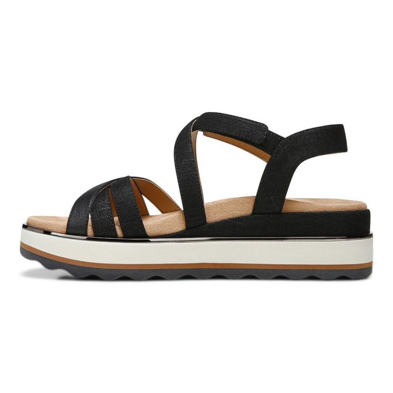 Vionic Kellyn Flatform Sandal Svarta | 9hbJIY1Q