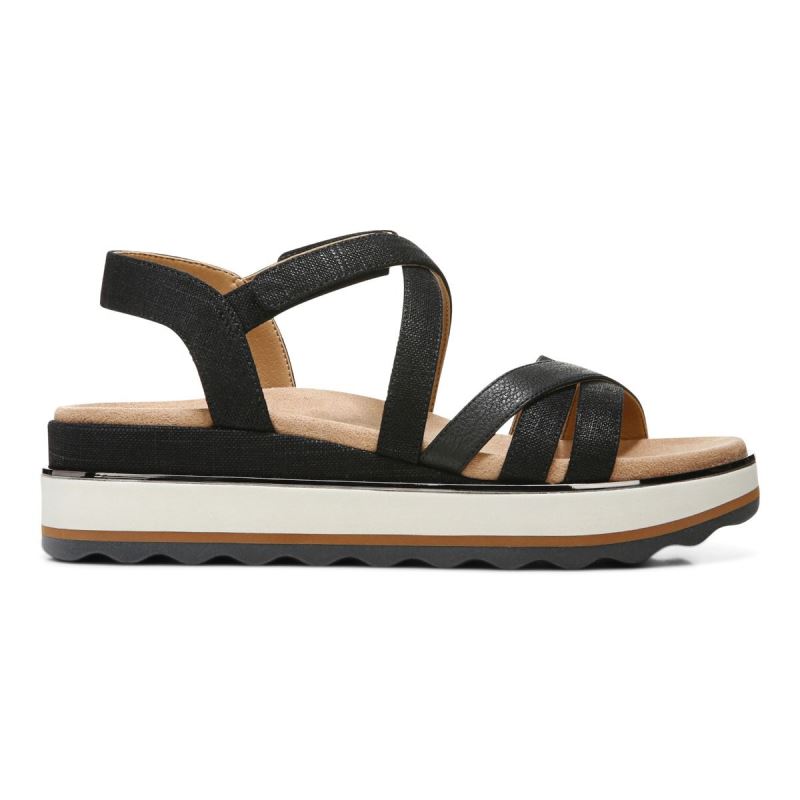 Vionic Kellyn Flatform Sandal Svarta | 9hbJIY1Q