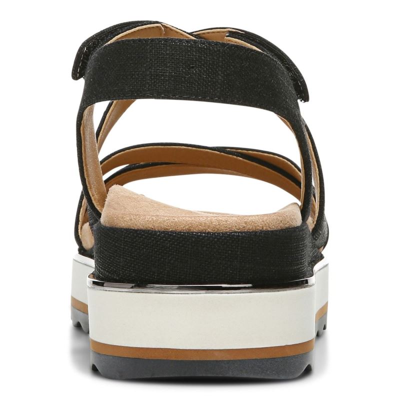 Vionic Kellyn Flatform Sandal Svarta | uW694dPv