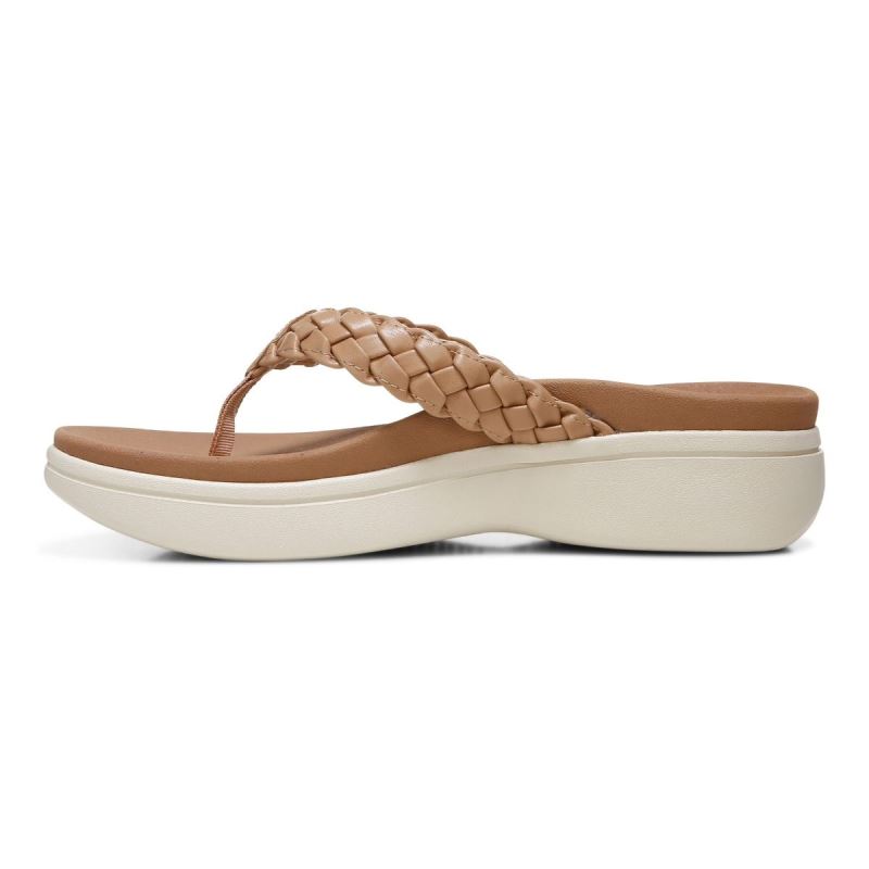 Vionic Kenji Platform Sandal Bruna | xOHnL2Rh