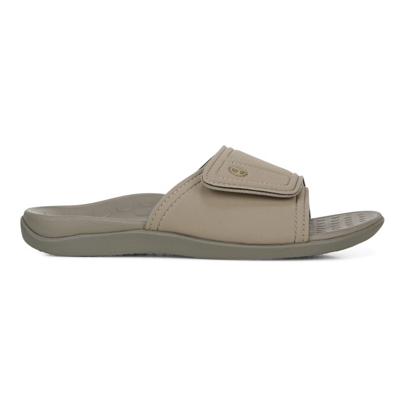 Vionic Kiwi Badtofflor Sandal Bruna Khaki | Tn3eUDoy