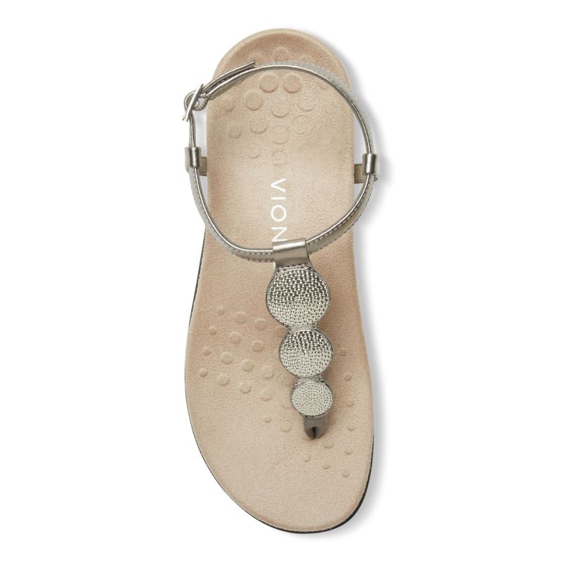 Vionic Lizbeth Backstrap Sandal Silver | eGa1JKUN