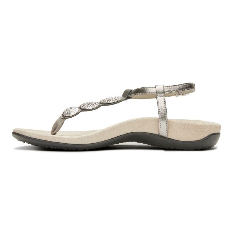 Vionic Lizbeth Backstrap Sandal Silver | eGa1JKUN