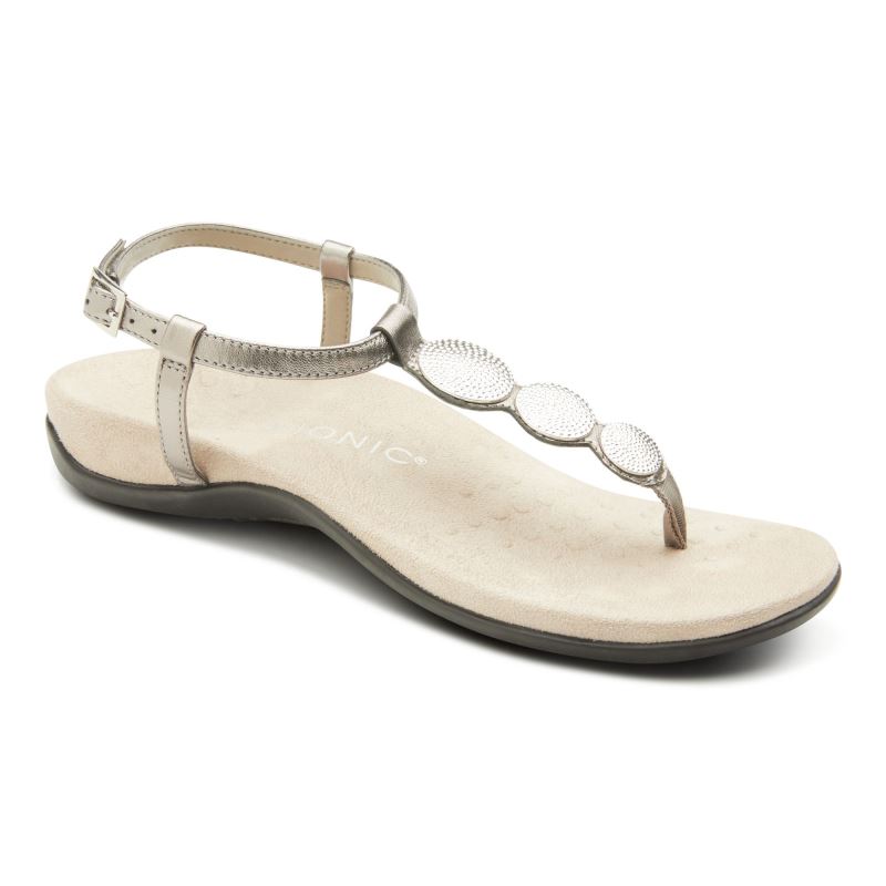 Vionic Lizbeth Backstrap Sandal Silver | eGa1JKUN