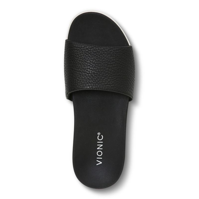 Vionic Val Badtofflor Sandal Svarta | fz3a4Jqc