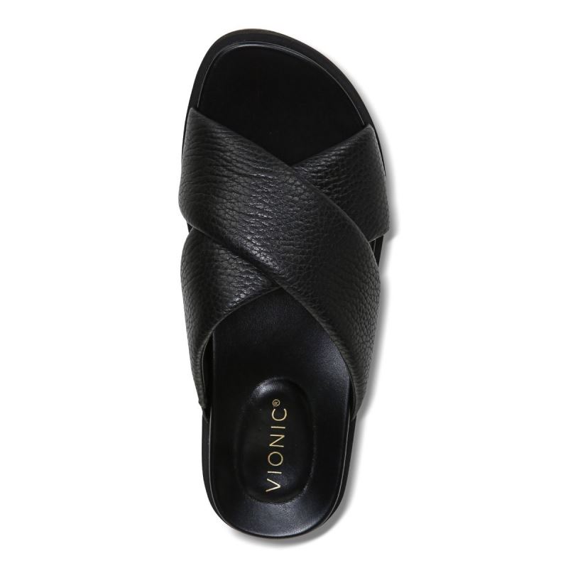 Vionic Vesta Flatform Lug Sandal Svarta | IpTJvowu