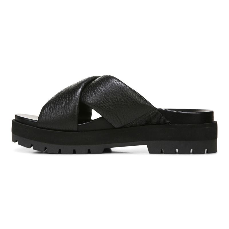 Vionic Vesta Flatform Lug Sandal Svarta | IpTJvowu