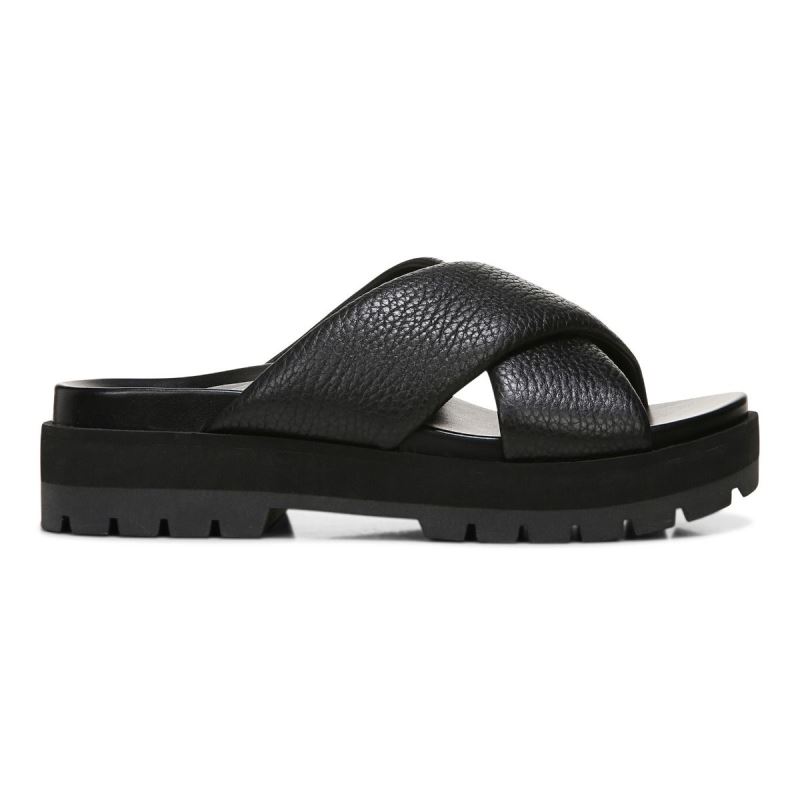 Vionic Vesta Flatform Lug Sandal Svarta | IpTJvowu