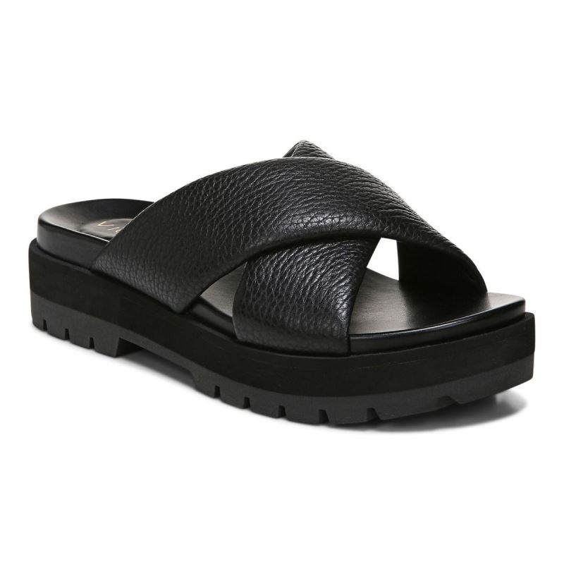 Vionic Vesta Flatform Lug Sandal Svarta | IpTJvowu