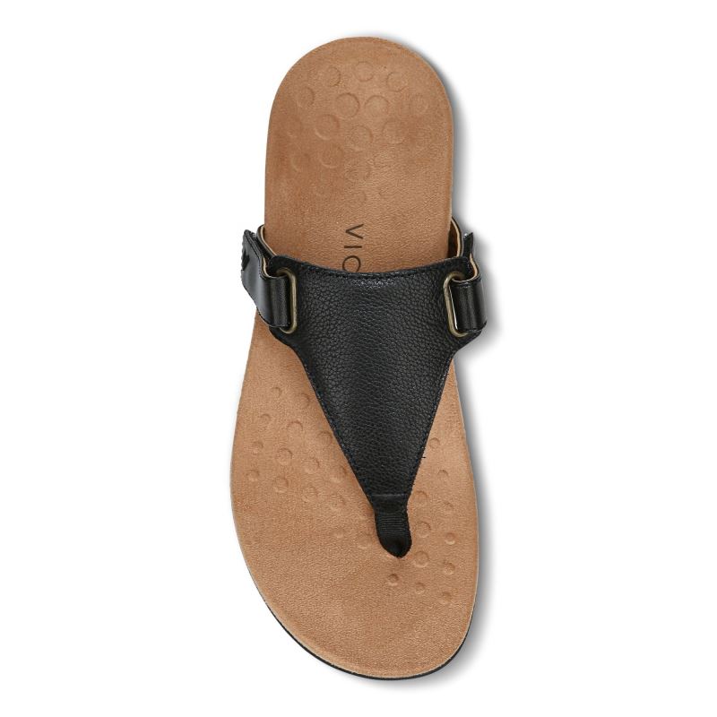 Vionic Wanda T-Rem Sandal Svarta | 0ve4XXLk