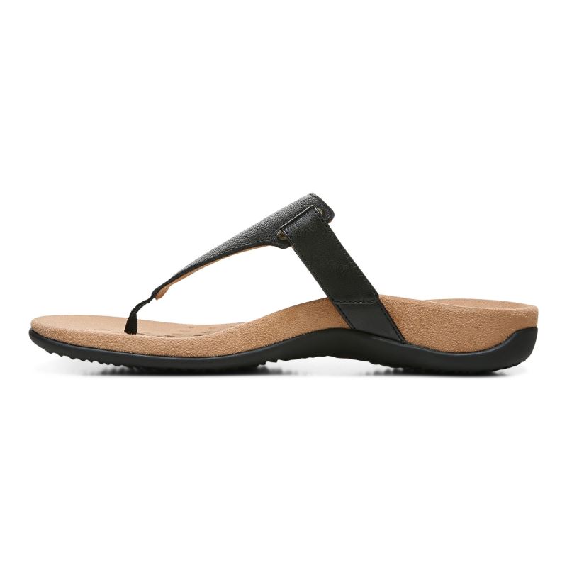 Vionic Wanda T-Rem Sandal Svarta | 0ve4XXLk