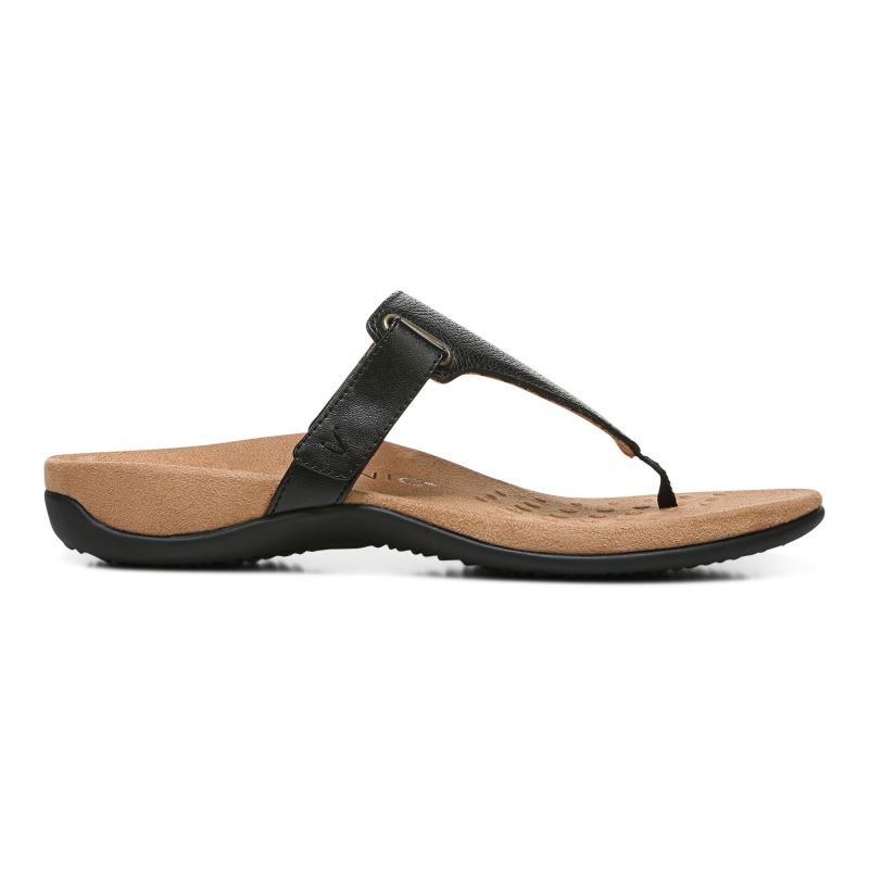 Vionic Wanda T-Rem Sandal Svarta | 0ve4XXLk