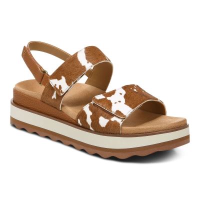 Vionic Brielle Flatform Sandal Bruna | NxzimjIp