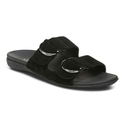 Vionic Corlee Badtofflor Sandal Svarta | BmGN5or6