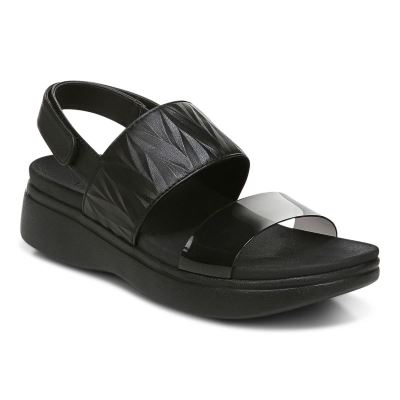 Vionic Karleen Platform Sandal Svarta | c58Dvuew