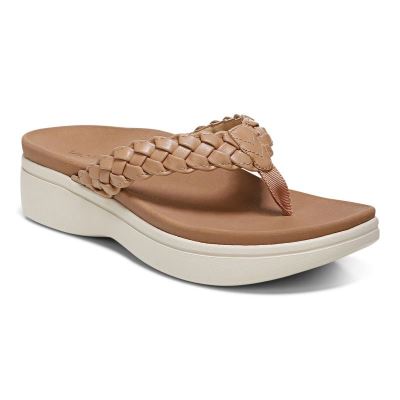 Vionic Kenji Platform Sandal Bruna | xOHnL2Rh