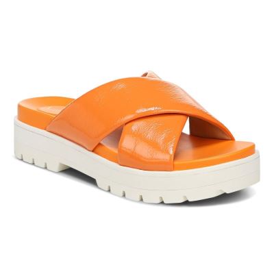 Vionic Vesta Flatform Lug Sandal Guld | zO4TzRQQ